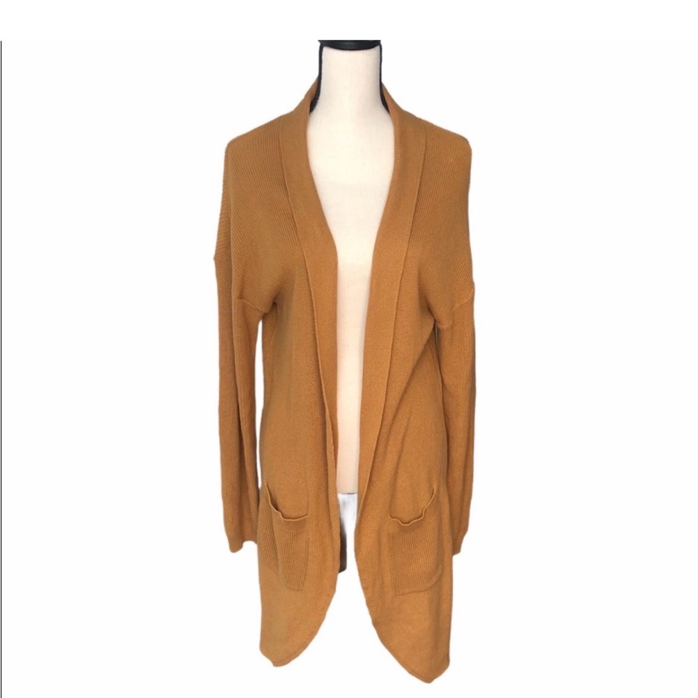 BP Nordstrom Tan Open Closure Long Cardigan Medium